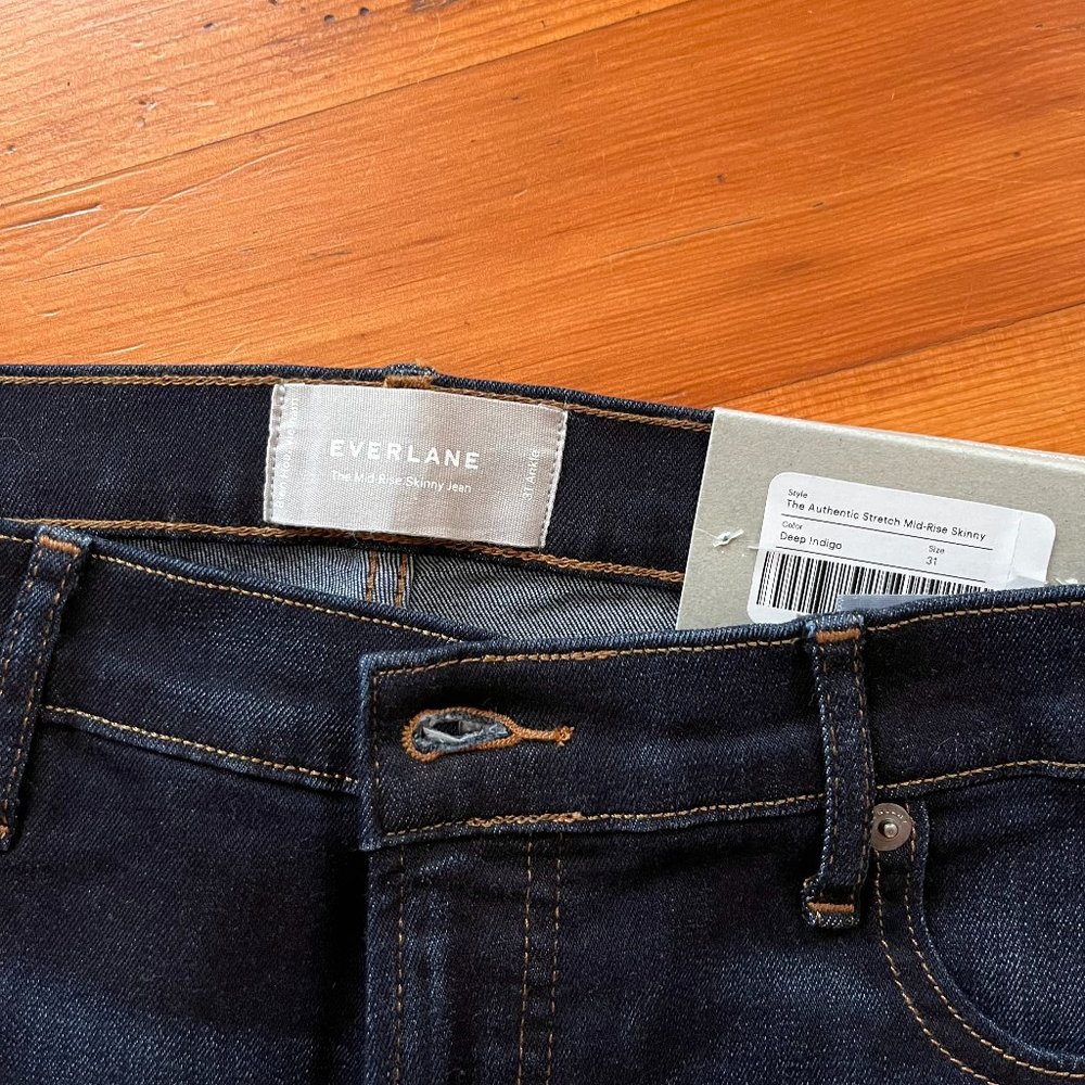 Deep Indigo Everlane Mid-Rise Skinny Stretch Jean | Size 31